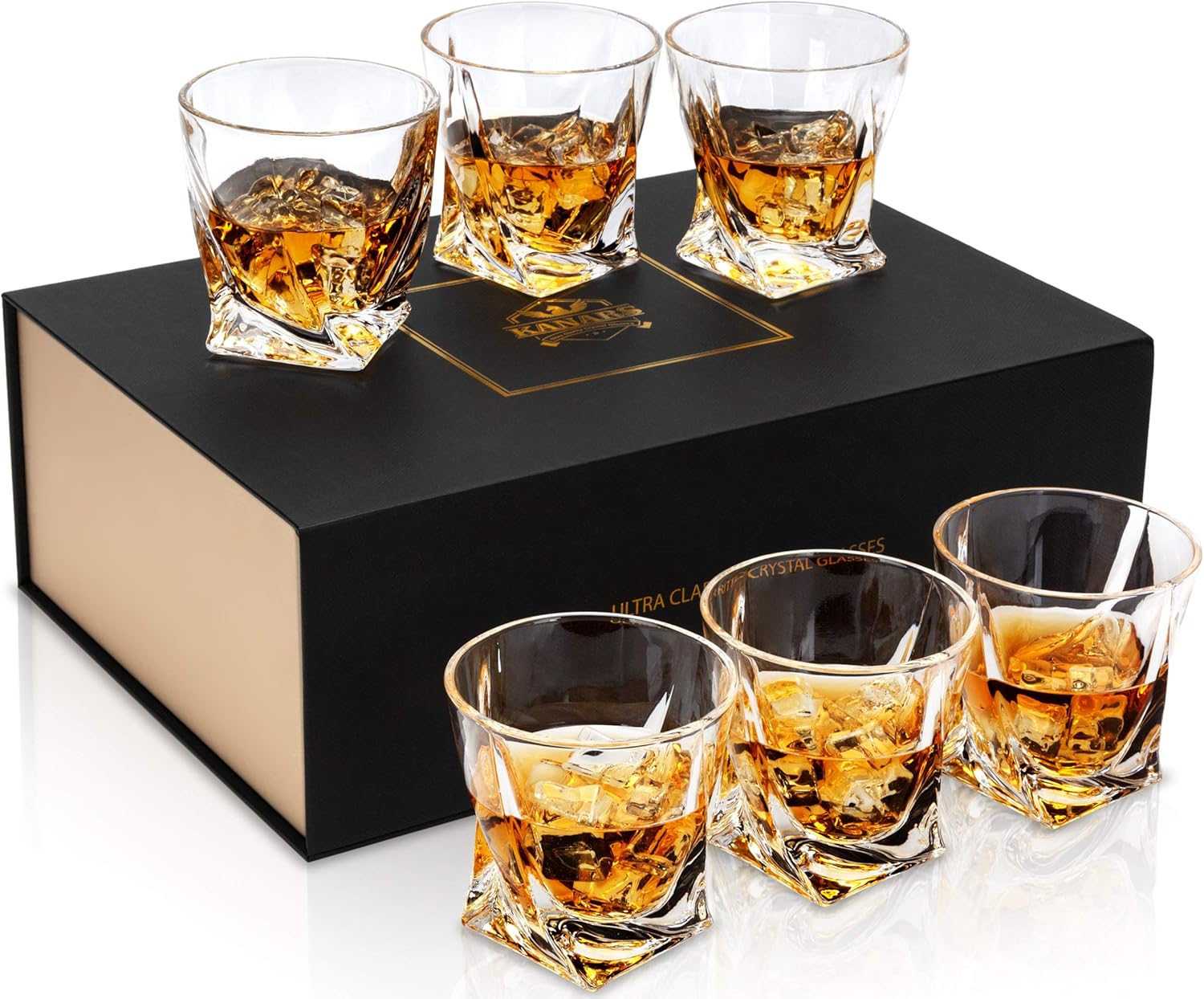 KANARS Crystal Whiskey Glass Set